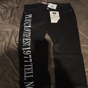 Play Cloths Men's Black Skinny Jeans